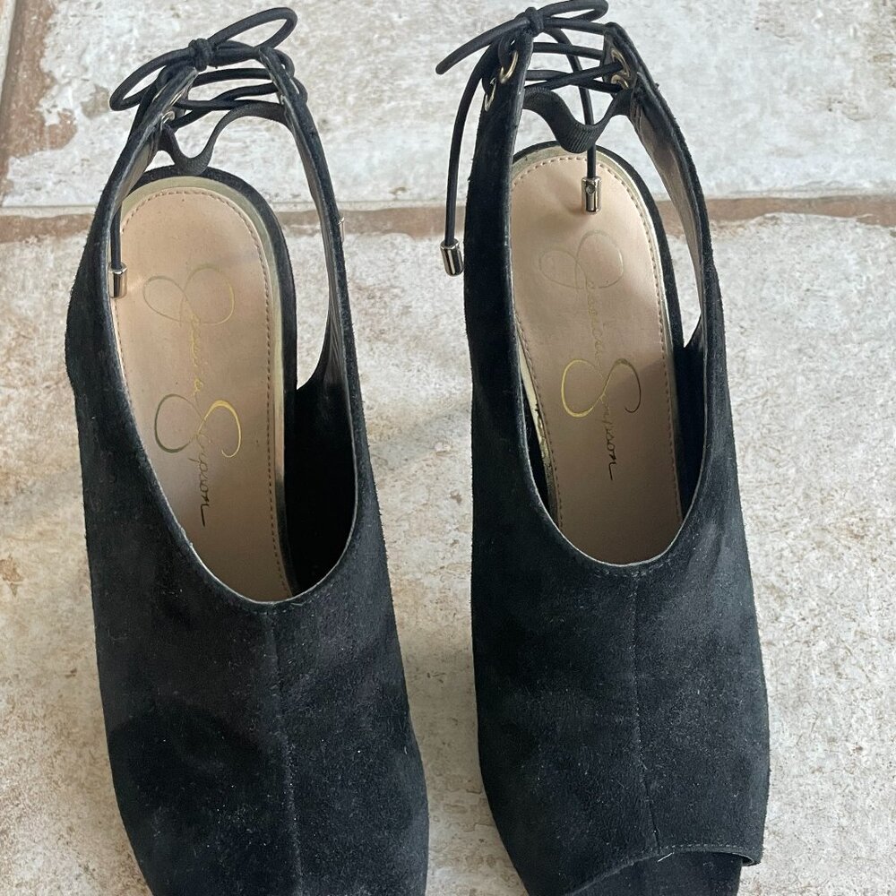 Jessica Simpson Black Suede Pumps